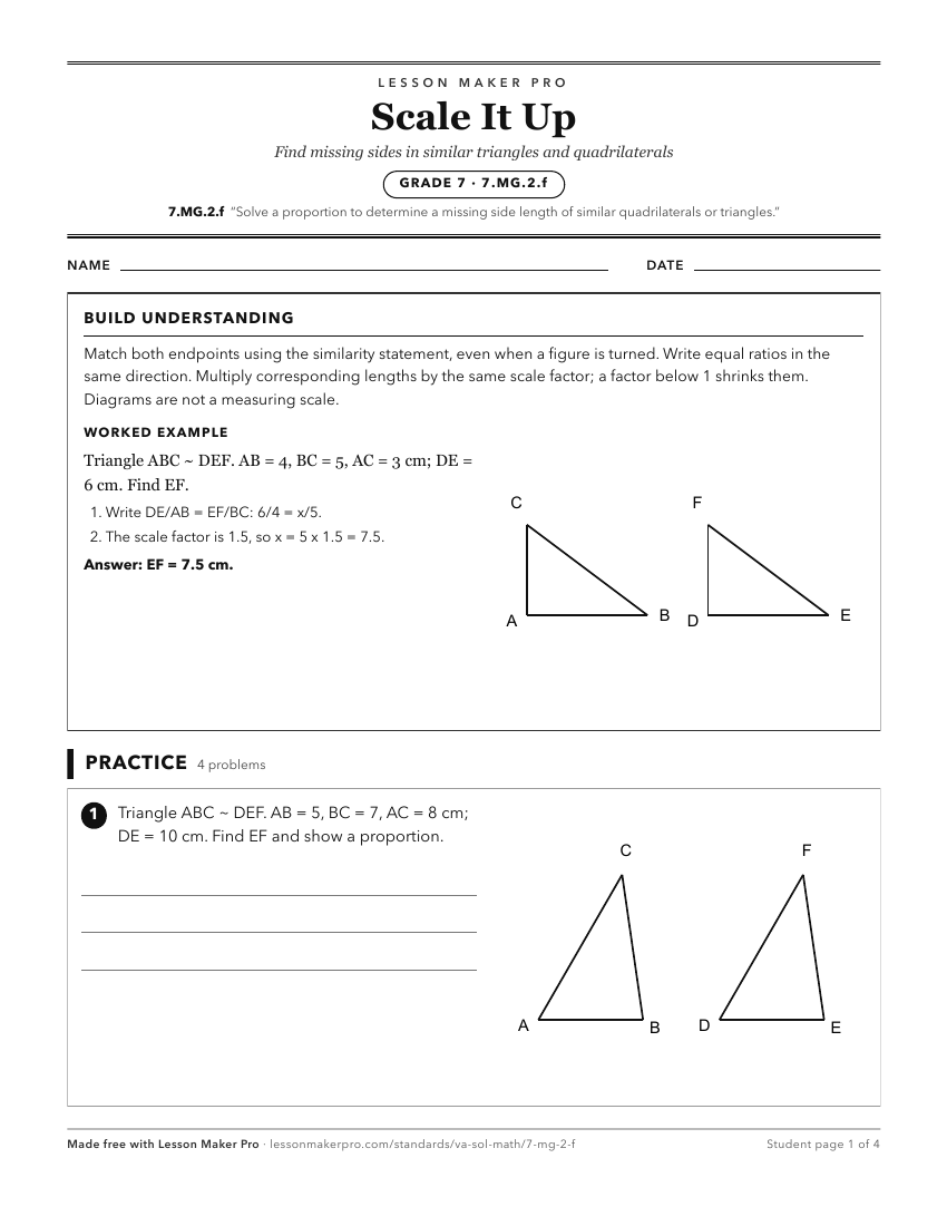 Preview of the 7.MG.2.f printable worksheet
