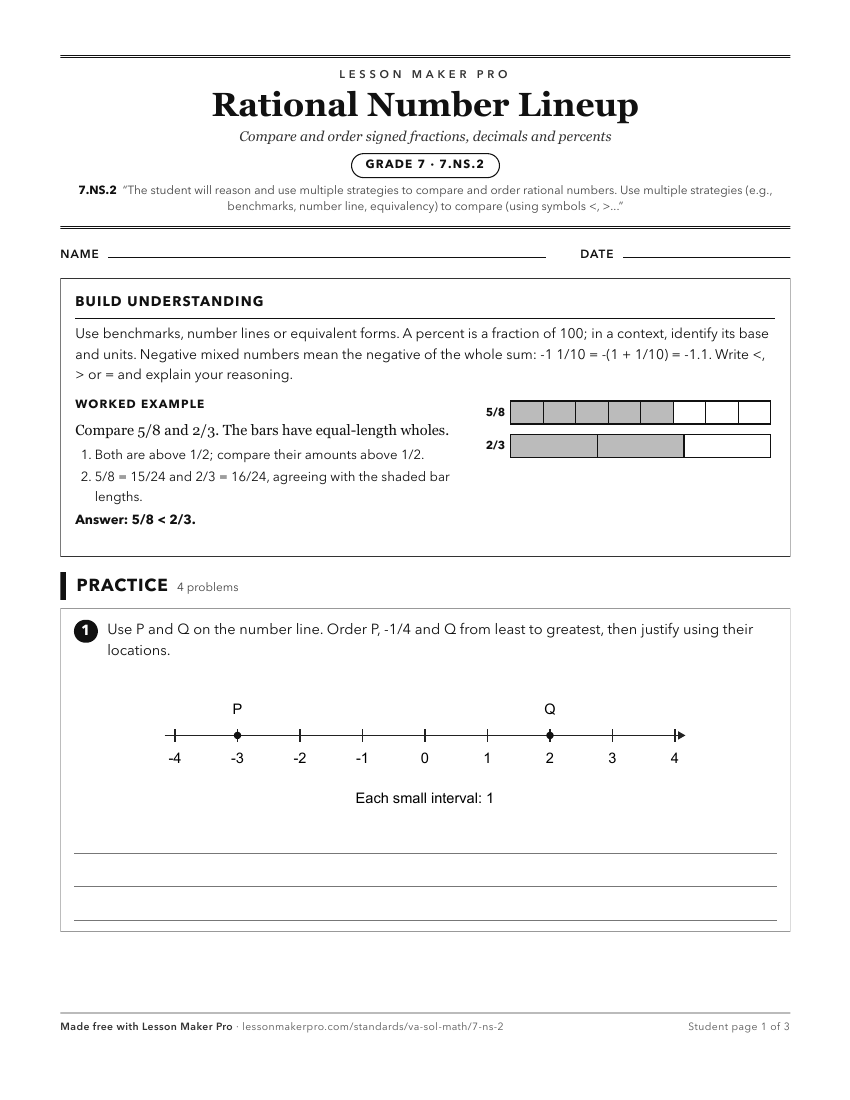 Preview of the 7.NS.2 printable worksheet