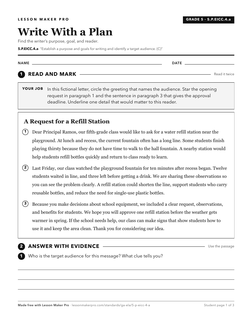Preview of the 5.P.EICC.4.a printable worksheet