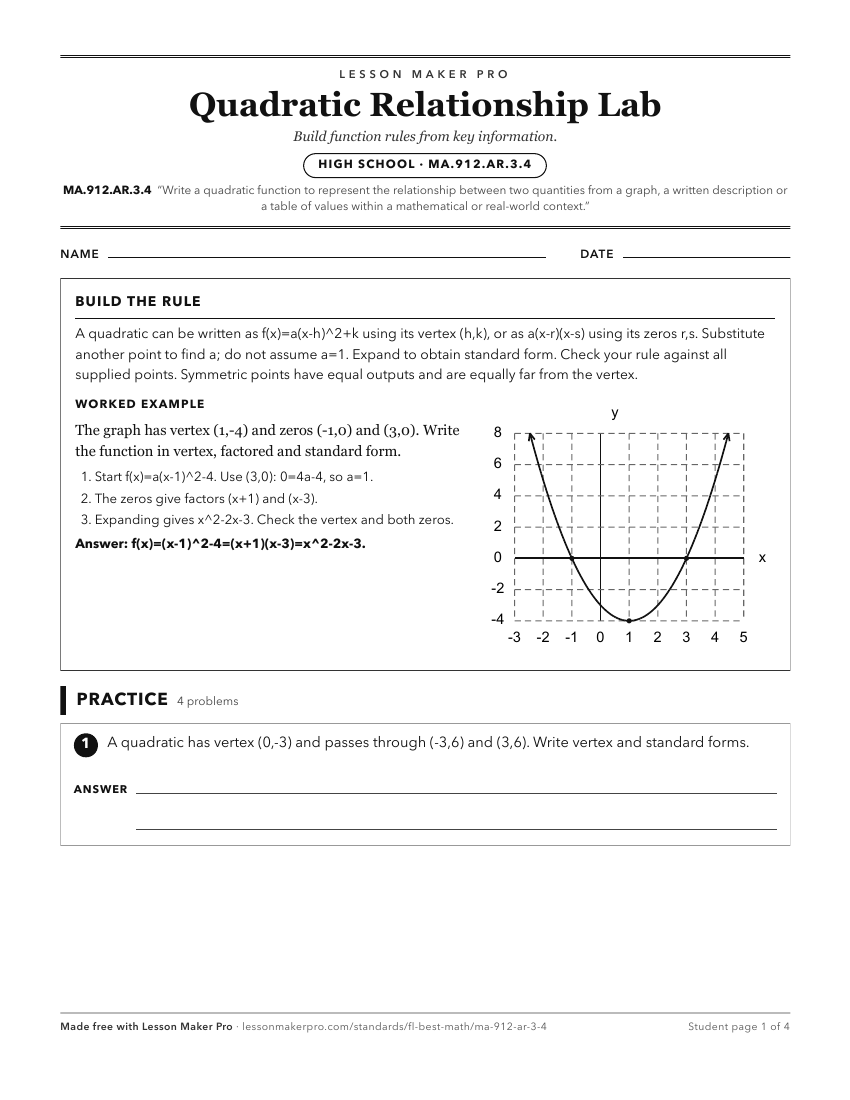 Preview of the MA.912.AR.3.4 printable worksheet