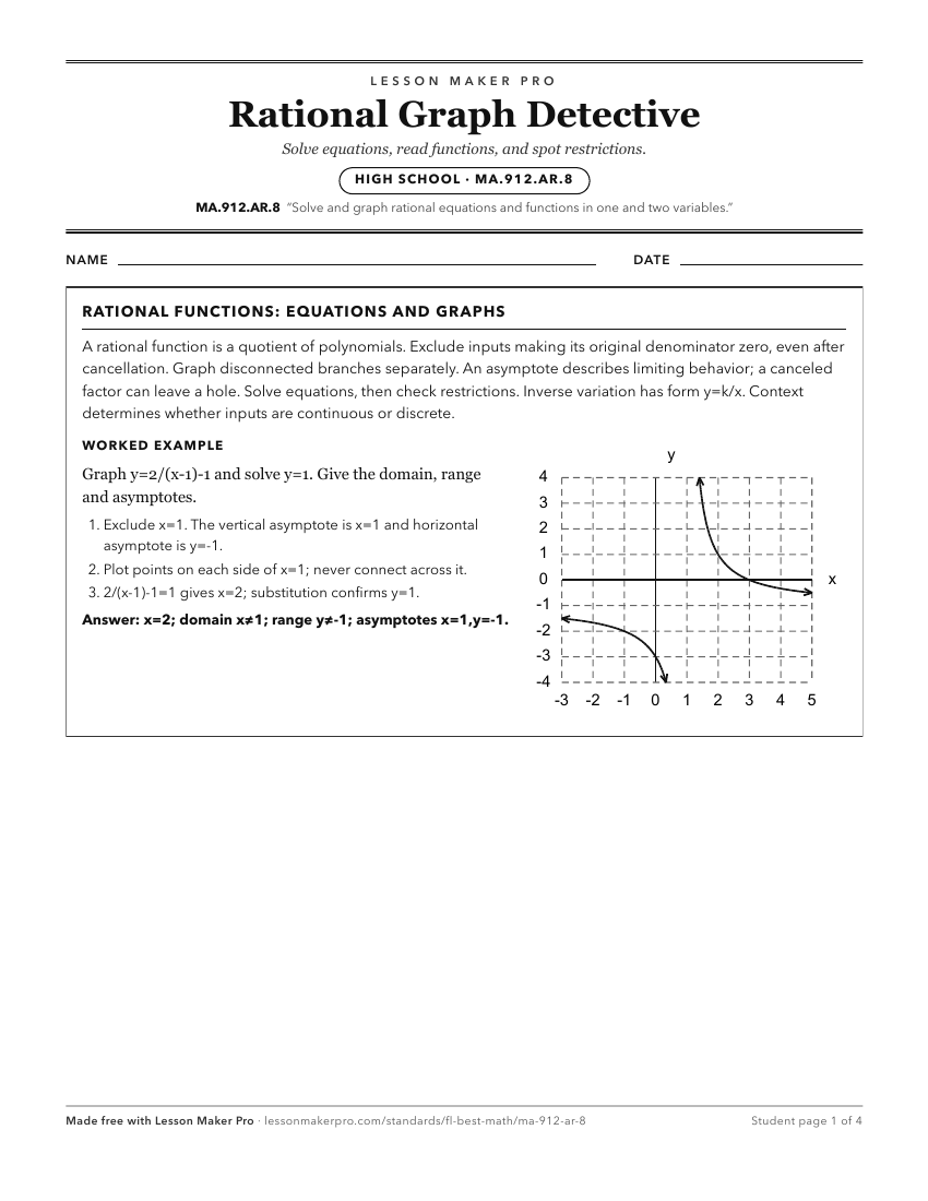 Preview of the MA.912.AR.8 printable worksheet