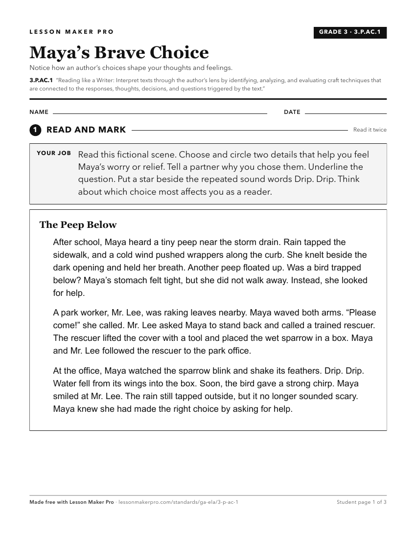 Preview of the 3.P.AC.1 printable worksheet