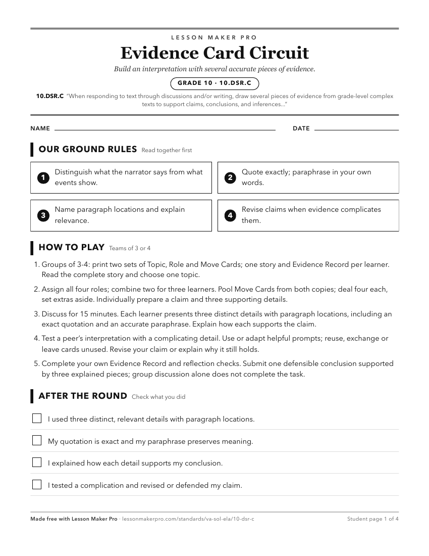 Preview of the 10.DSR.C printable worksheet