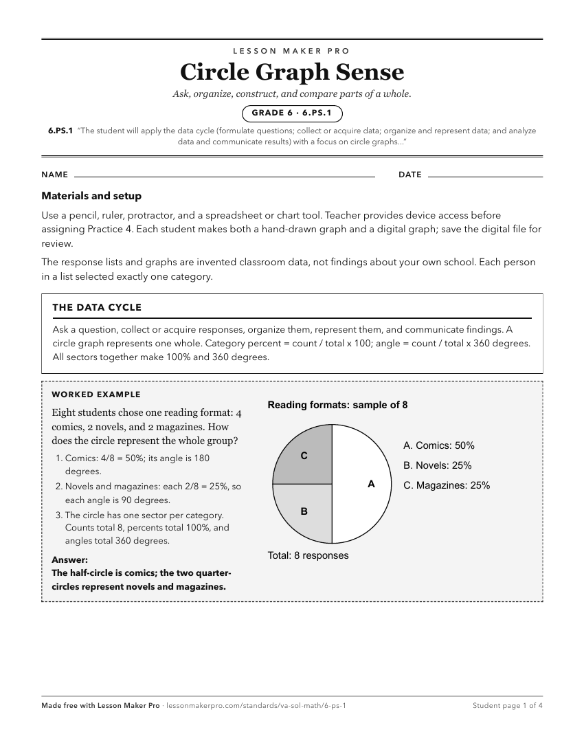 Preview of the 6.PS.1 printable worksheet