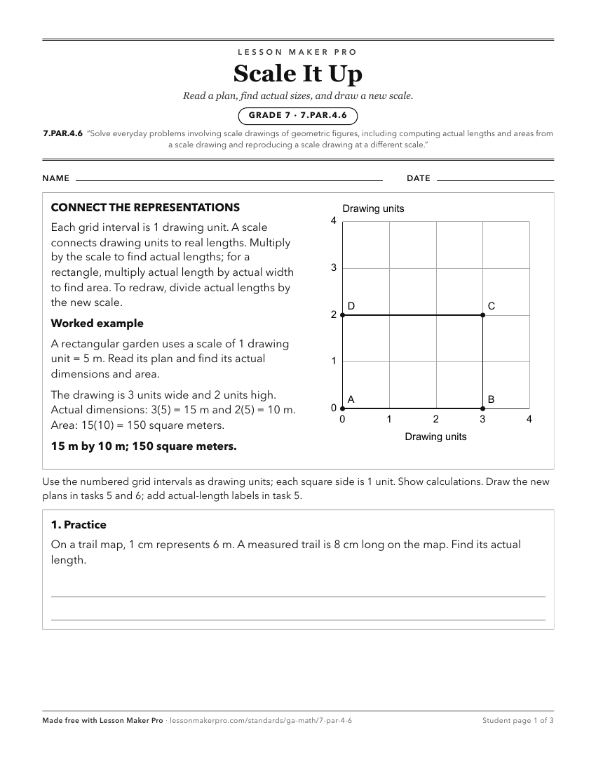 Preview of the 7.PAR.4.6 printable worksheet