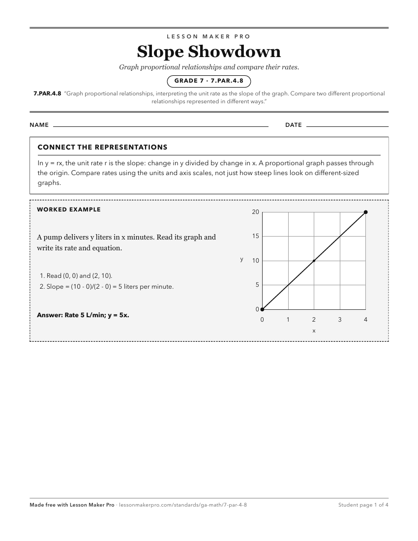 Preview of the 7.PAR.4.8 printable worksheet