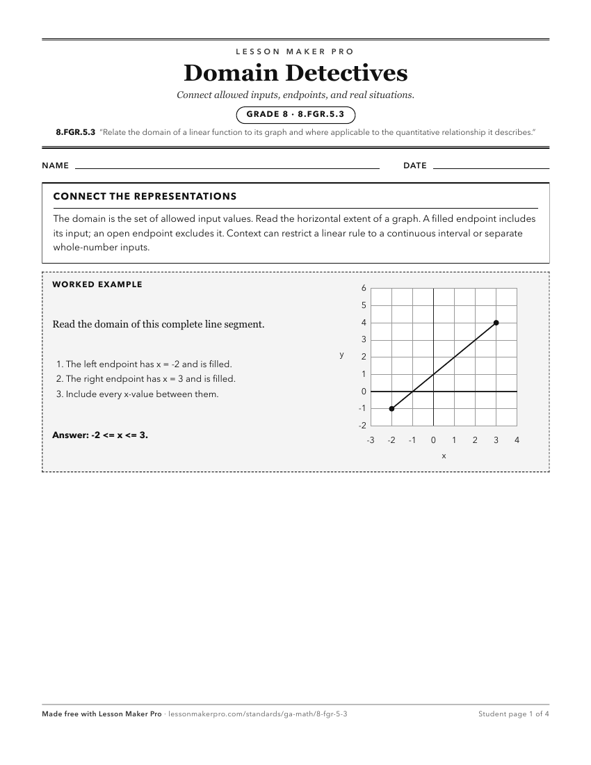 Preview of the 8.FGR.5.3 printable worksheet