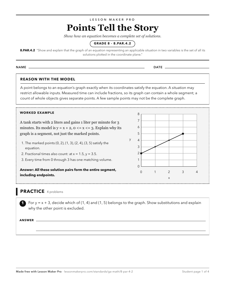 Preview of the 8.PAR.4.2 printable worksheet