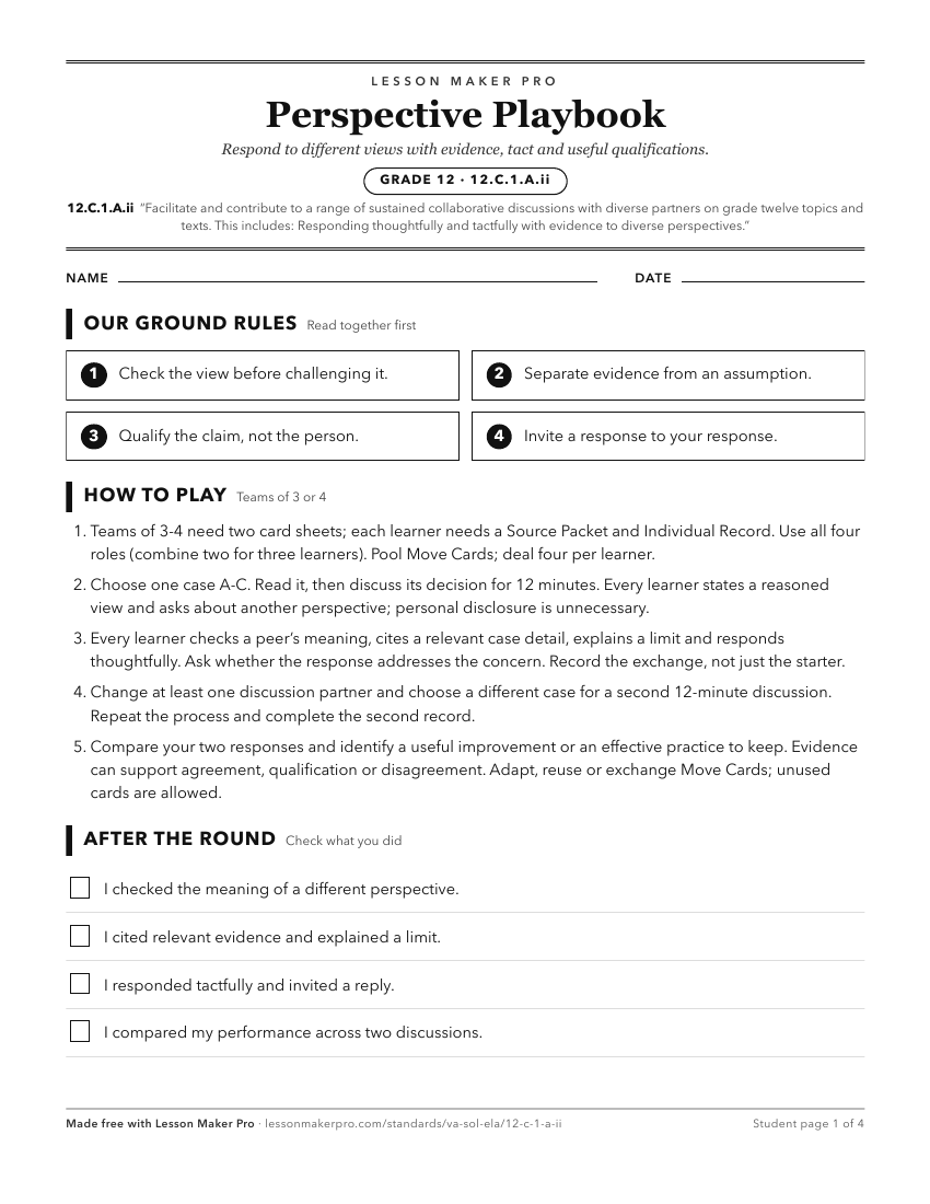 Preview of the 12.C.1.A.ii printable worksheet