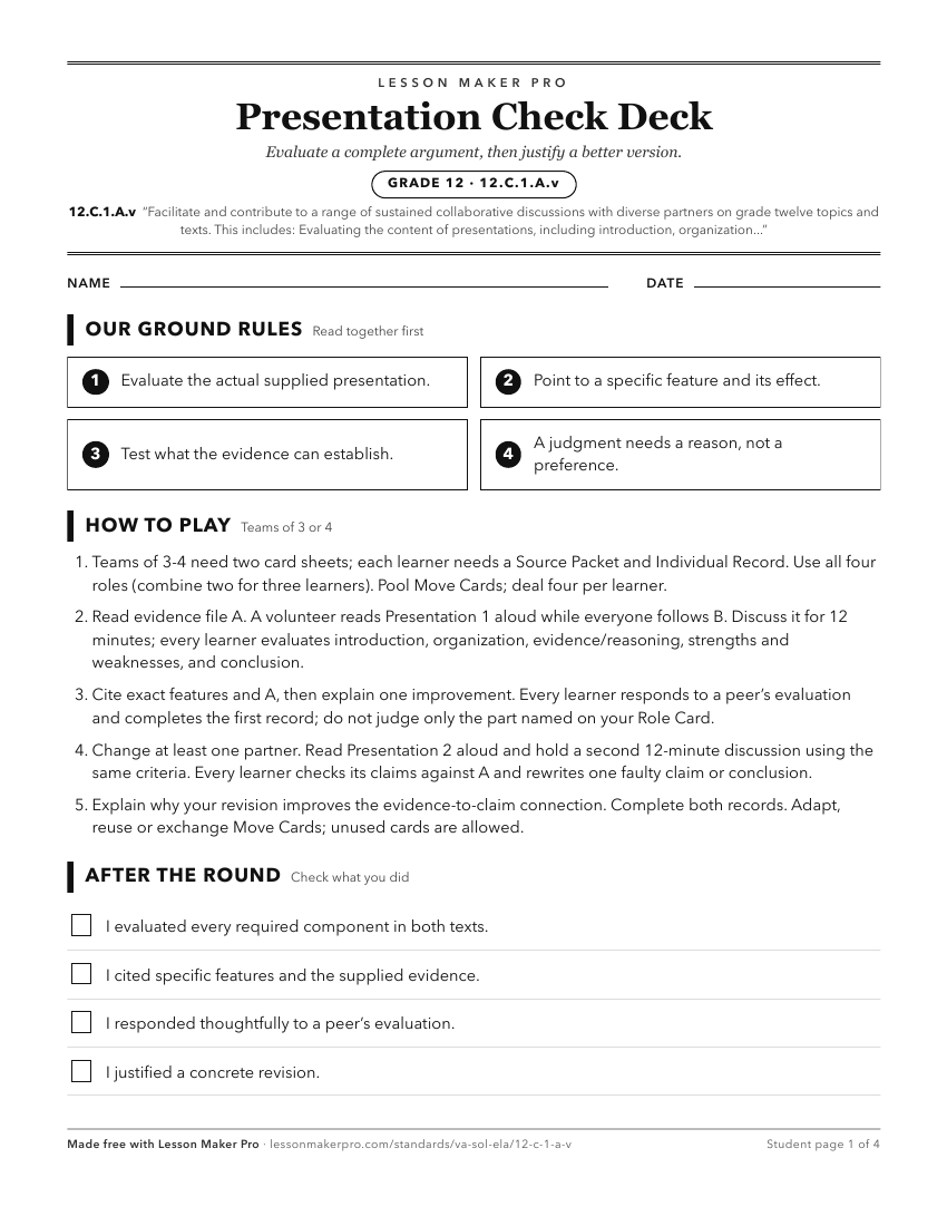 Preview of the 12.C.1.A.v printable worksheet