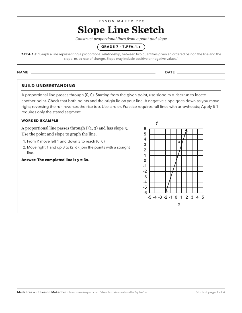 Preview of the 7.PFA.1.c printable worksheet