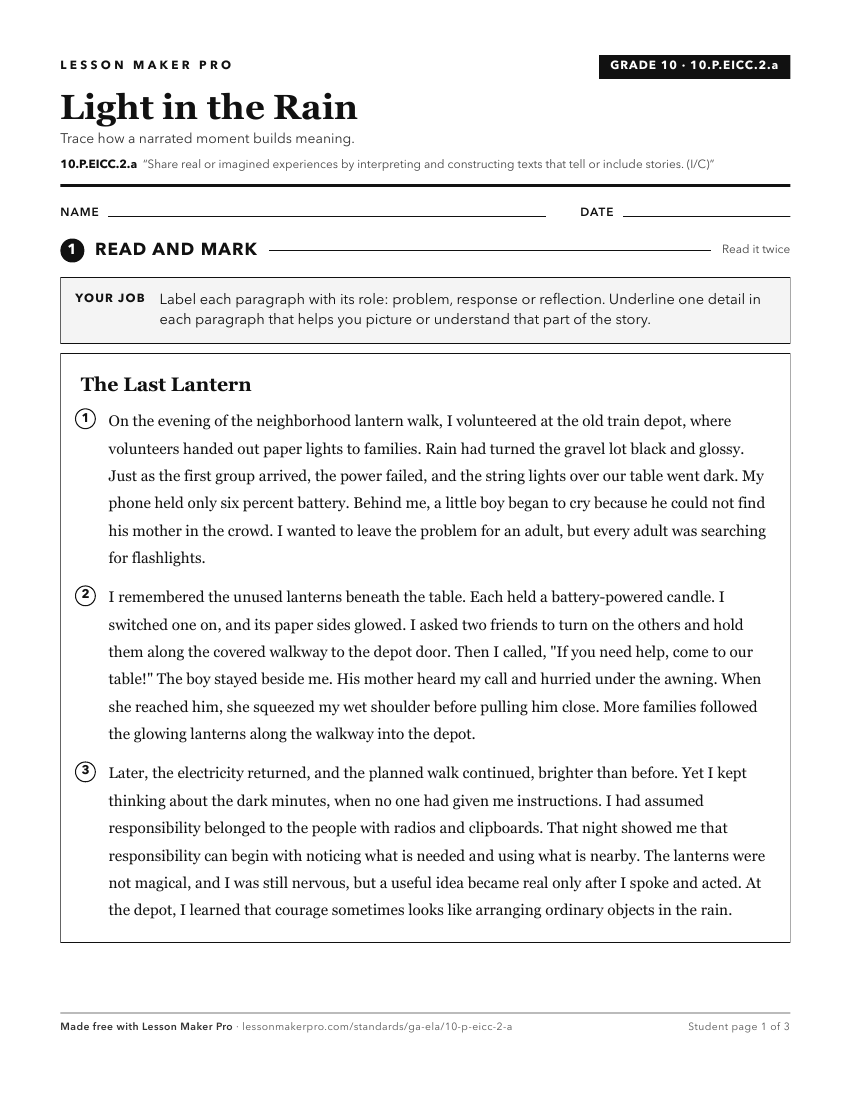Preview of the 10.P.EICC.2.a printable worksheet