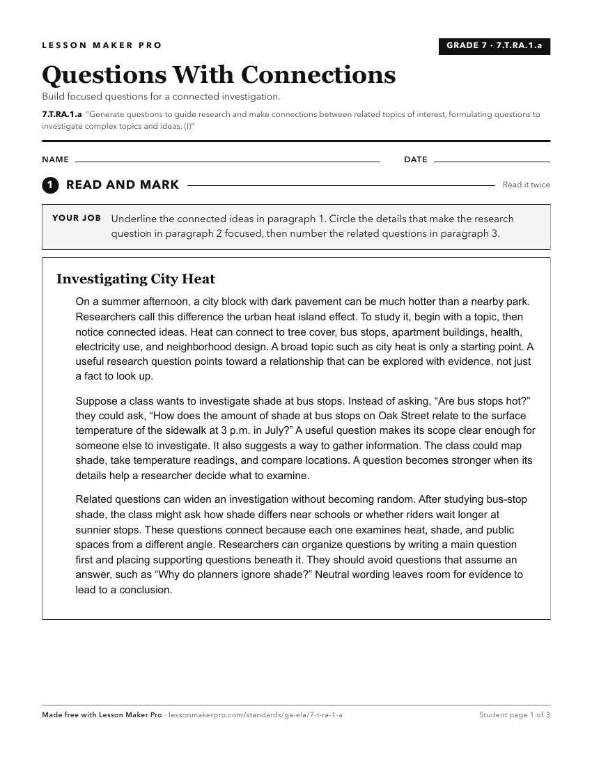 Preview of the 7.T.RA.1.a printable worksheet