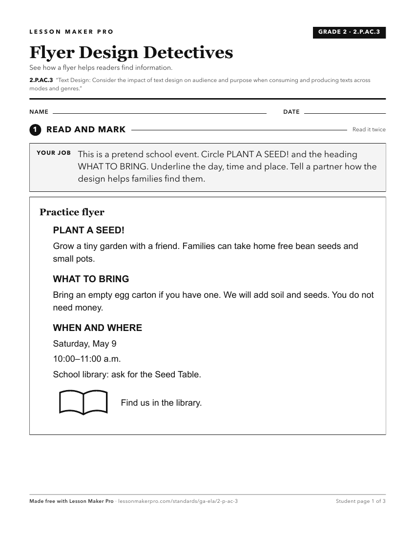 Preview of the 2.P.AC.3 printable worksheet