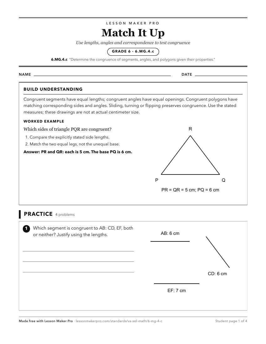 Preview of the 6.MG.4.c printable worksheet