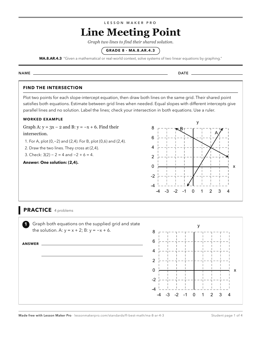 Preview of the MA.8.AR.4.3 printable worksheet