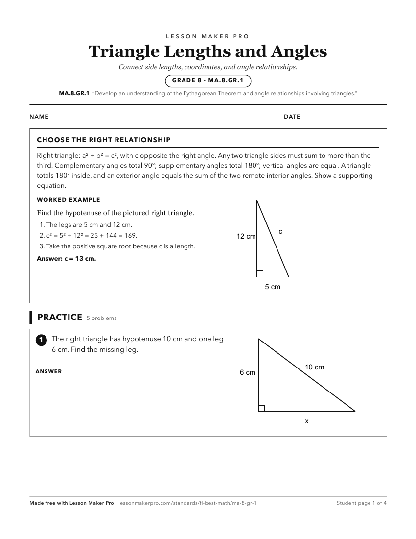 Preview of the MA.8.GR.1 printable worksheet