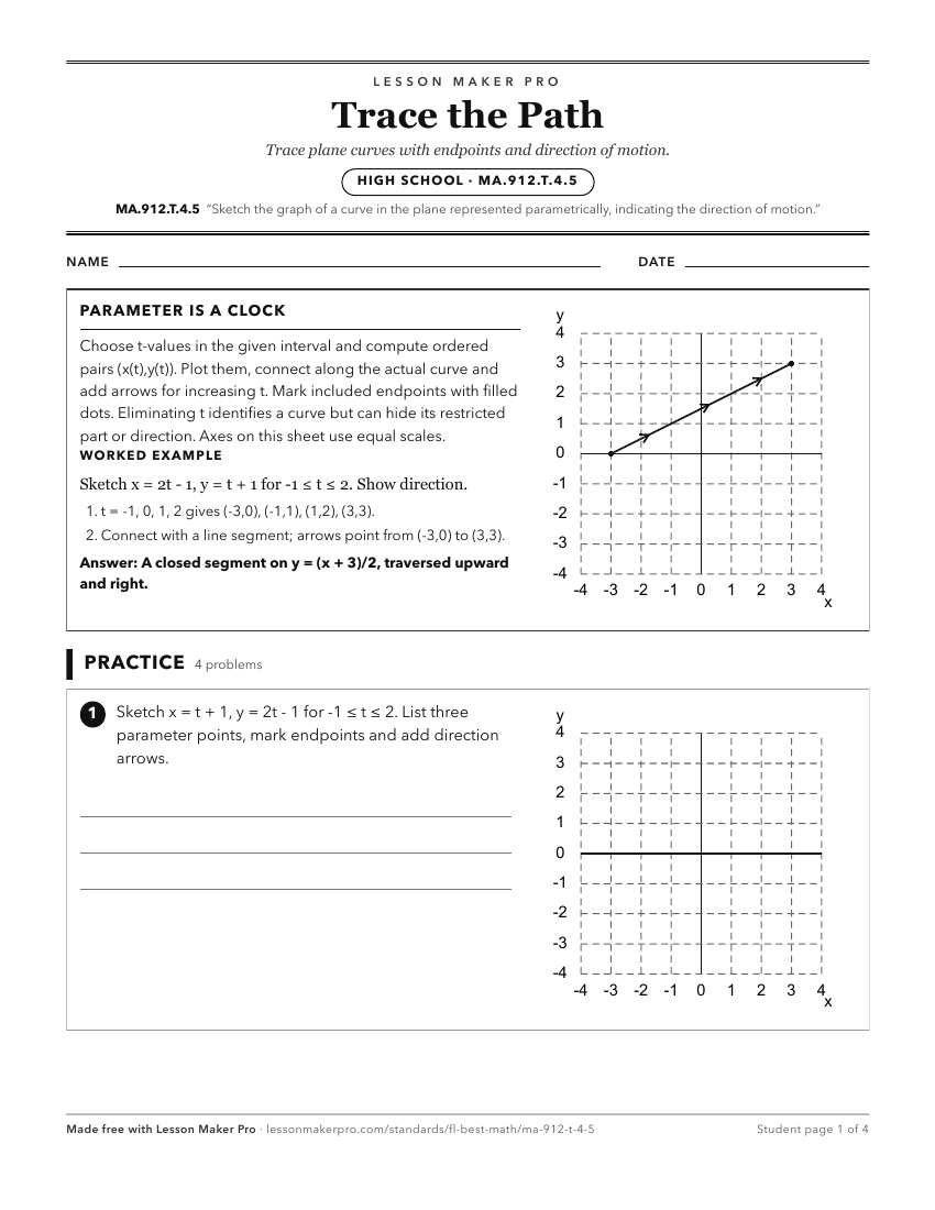Preview of the MA.912.T.4.5 printable worksheet