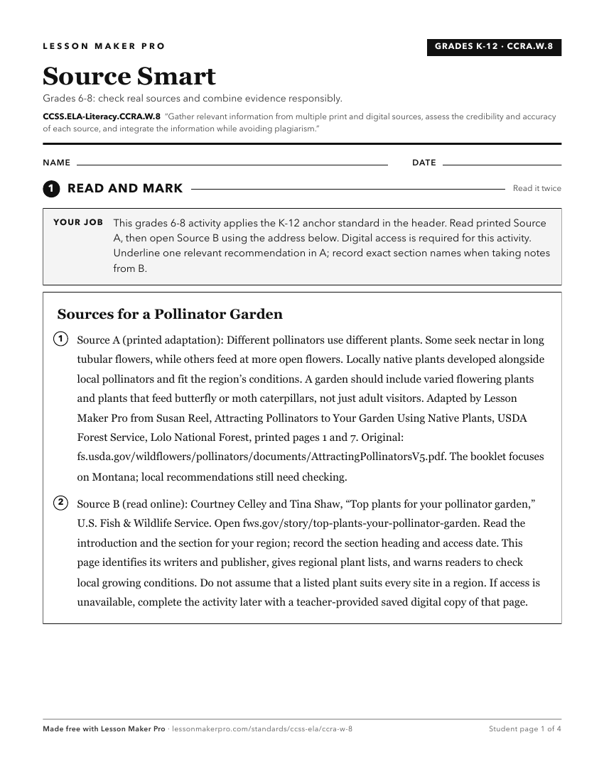 Preview of the CCSS.ELA-Literacy.CCRA.W.8 printable worksheet