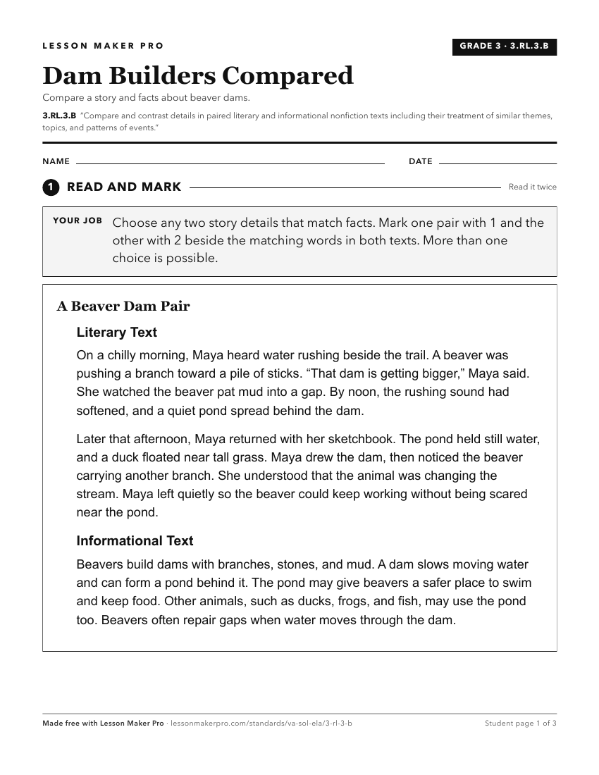 Preview of the 3.RL.3.B printable worksheet