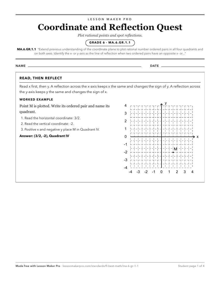 Preview of the MA.6.GR.1.1 printable worksheet
