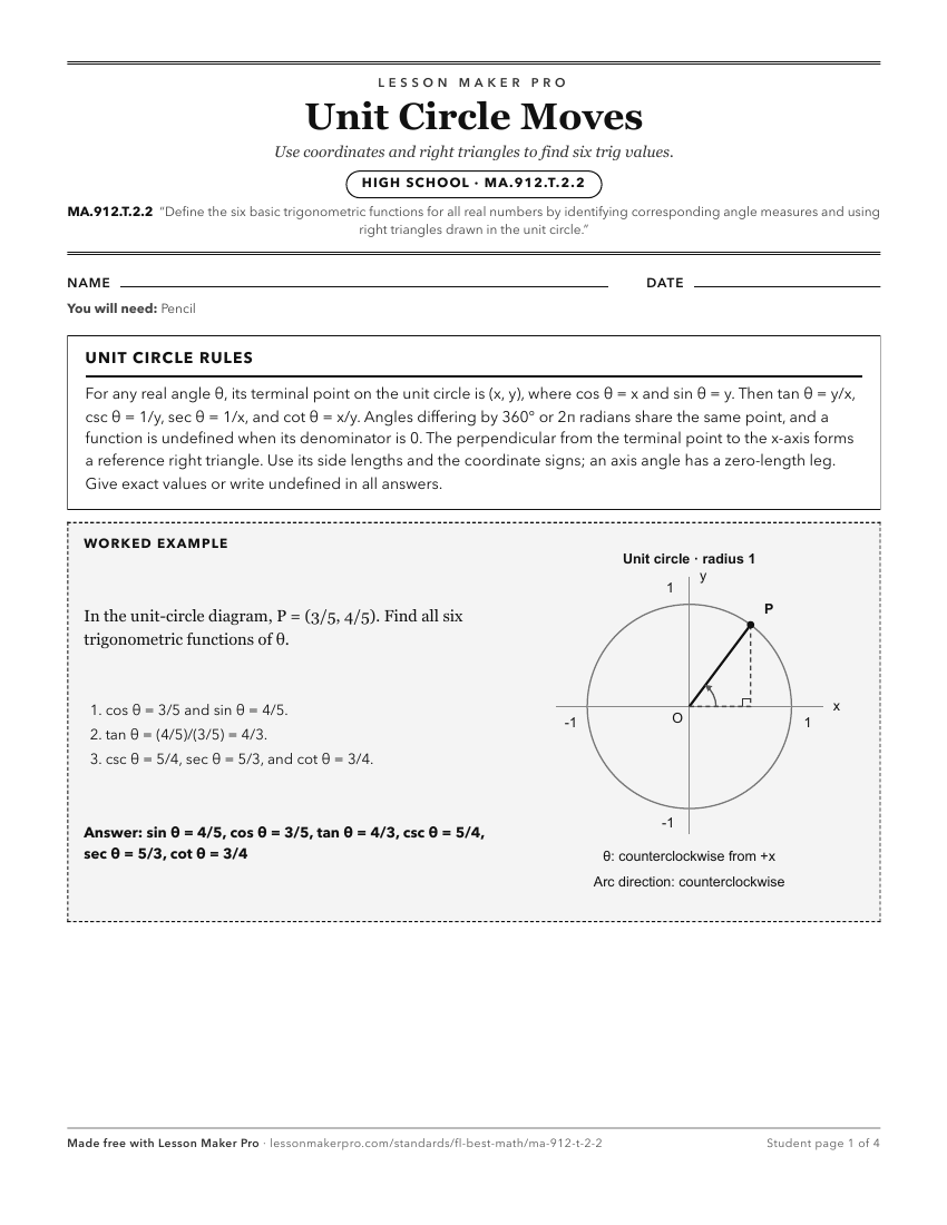 Preview of the MA.912.T.2.2 printable worksheet