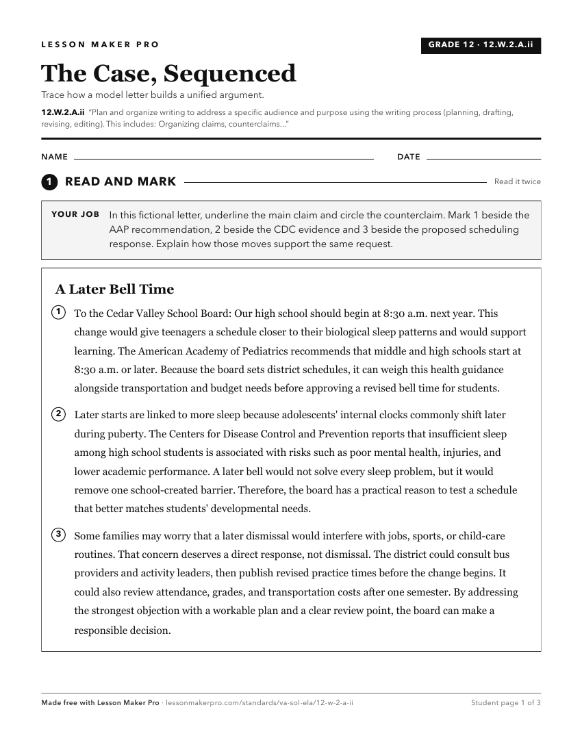 Preview of the 12.W.2.A.ii printable worksheet