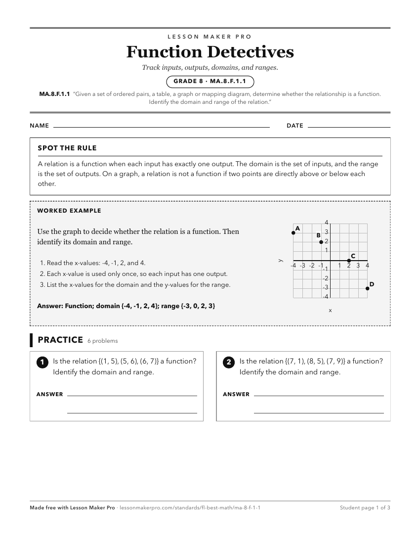 Preview of the MA.8.F.1.1 printable worksheet