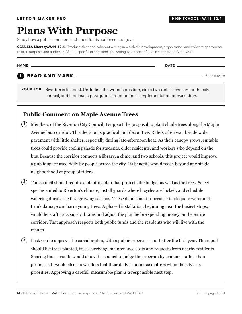 Preview of the CCSS.ELA-Literacy.W.11-12.4 printable worksheet