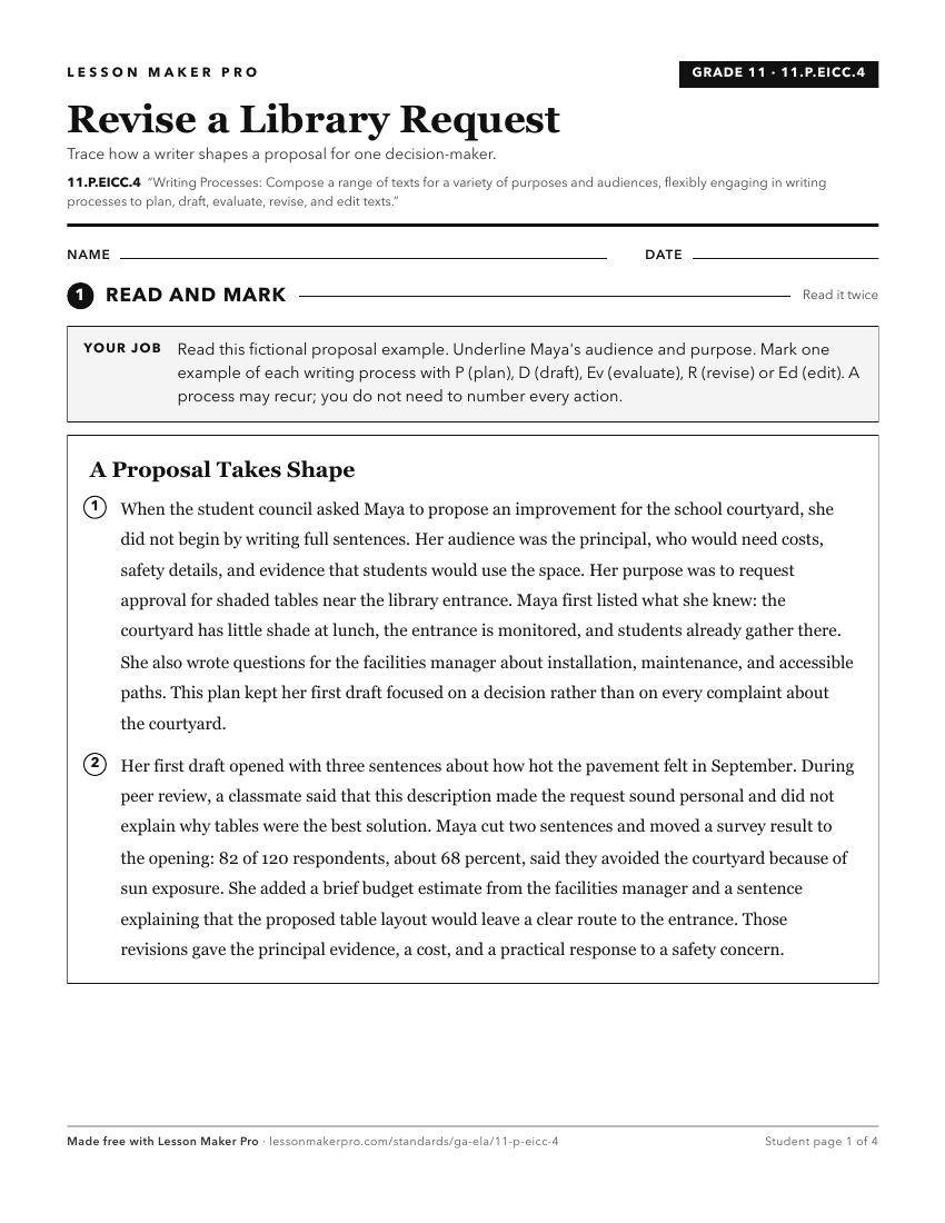 Preview of the 11.P.EICC.4 printable worksheet