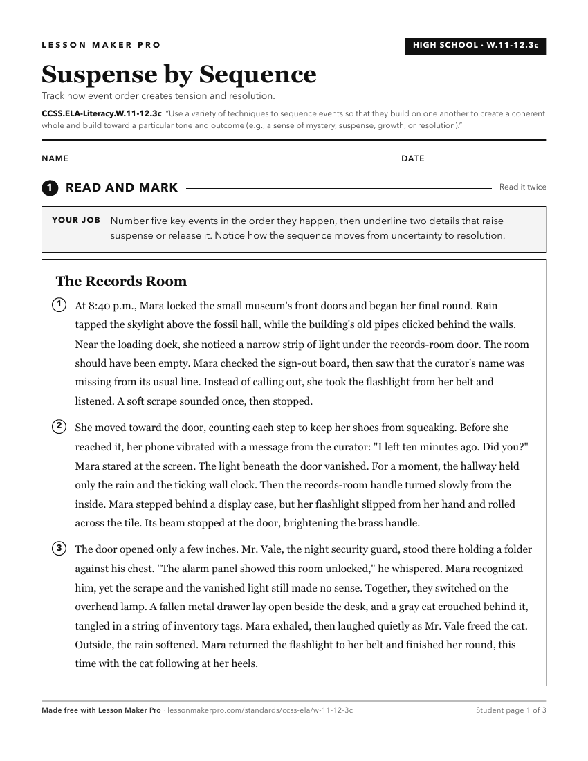 Preview of the CCSS.ELA-Literacy.W.11-12.3c printable worksheet