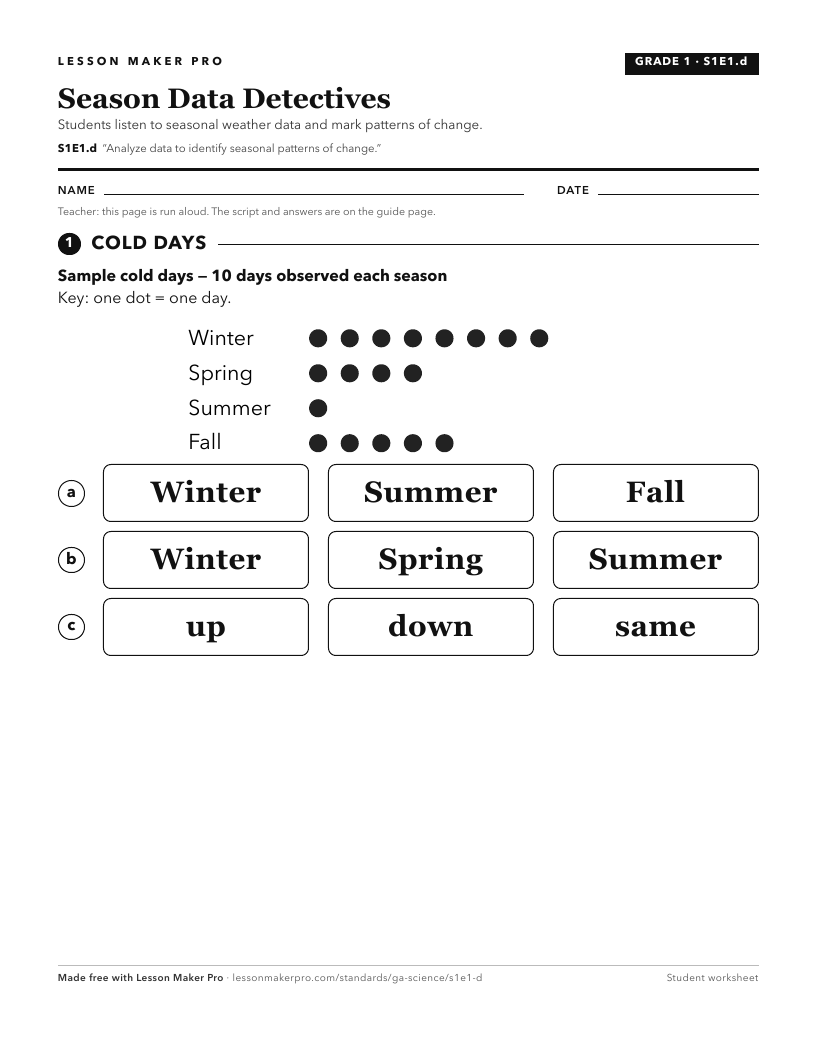 Preview of the S1E1.d printable worksheet
