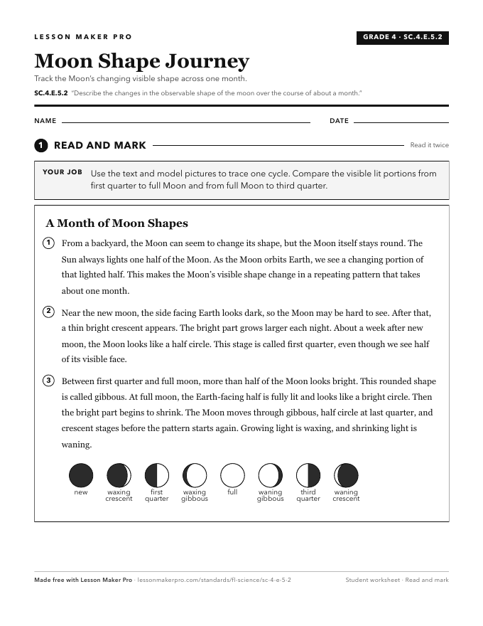 Preview of the SC.4.E.5.2 printable worksheet