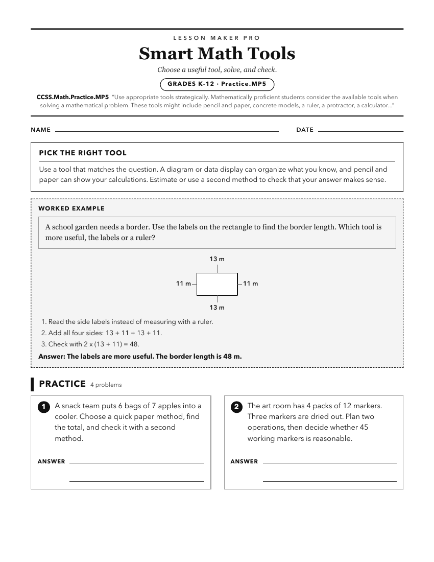 Preview of the CCSS.Math.Practice.MP5 printable worksheet