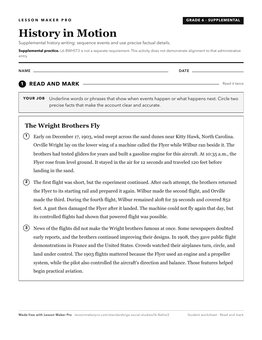 Preview of the L6-8WHST3 printable worksheet