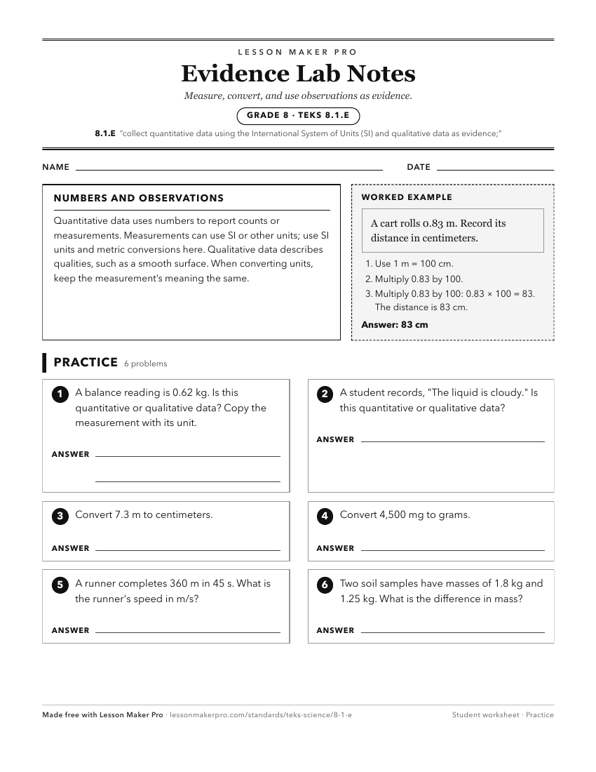 Preview of the 8.1.E printable worksheet