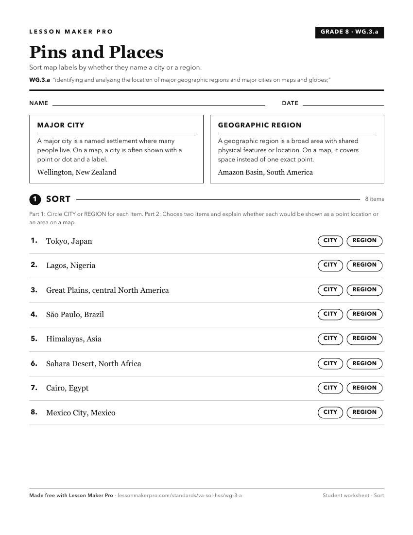 Preview of the WG.3.a printable worksheet