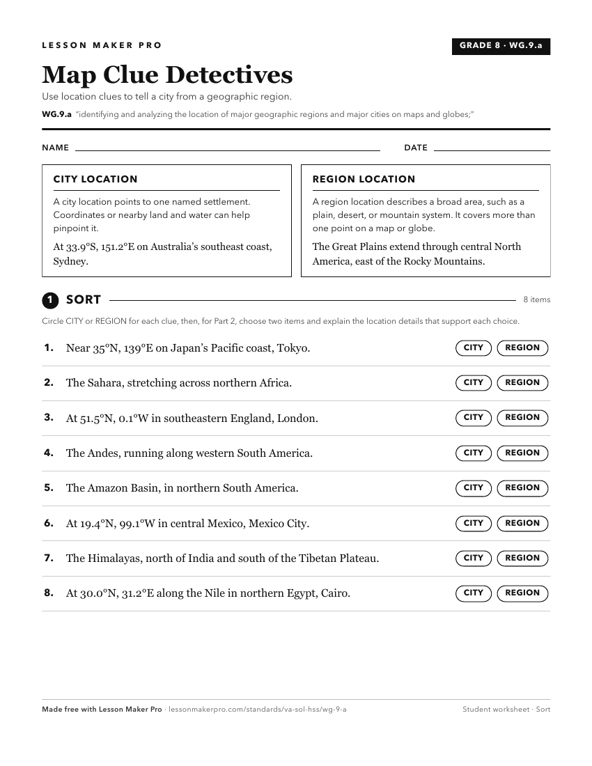 Preview of the WG.9.a printable worksheet