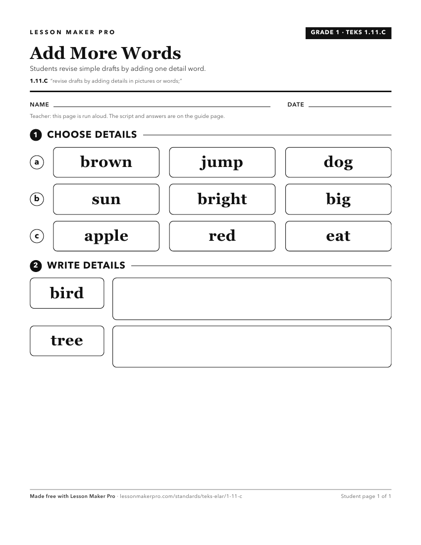 Preview of the 1.11.C printable worksheet