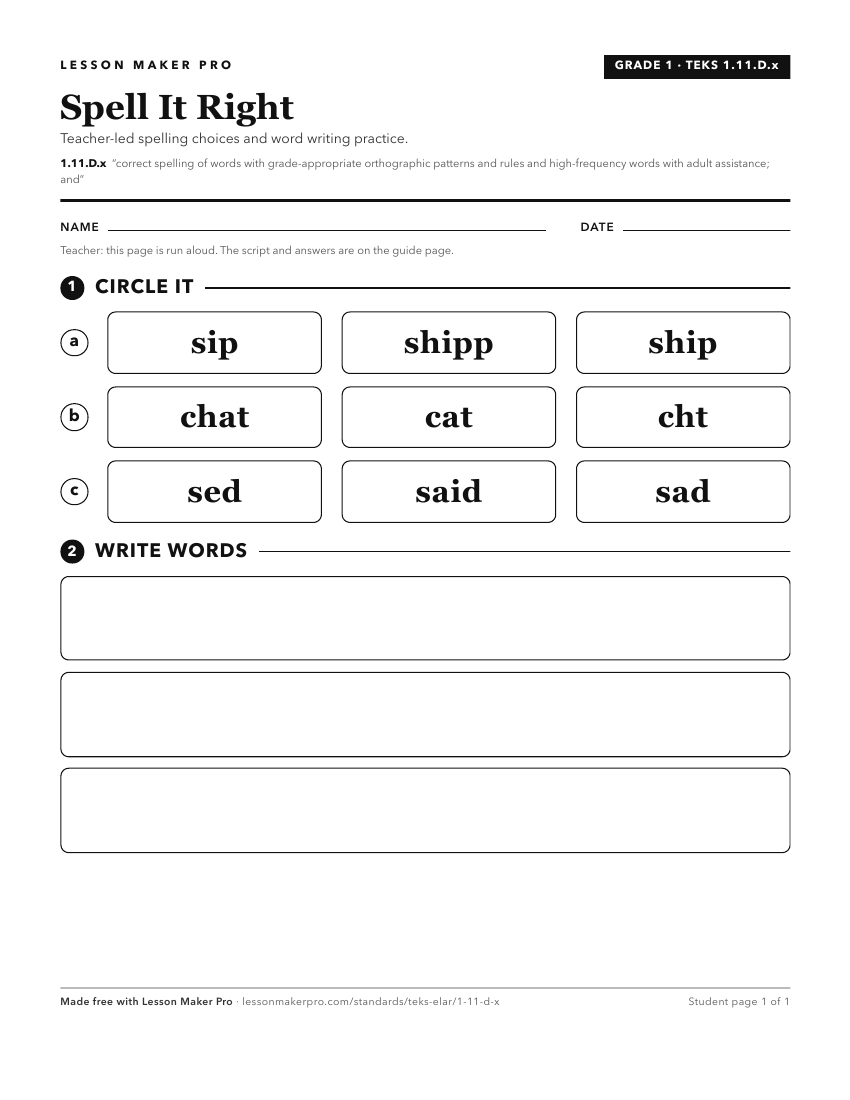 Preview of the 1.11.D.x printable worksheet