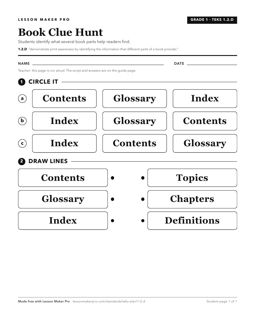 Preview of the 1.2.D printable worksheet