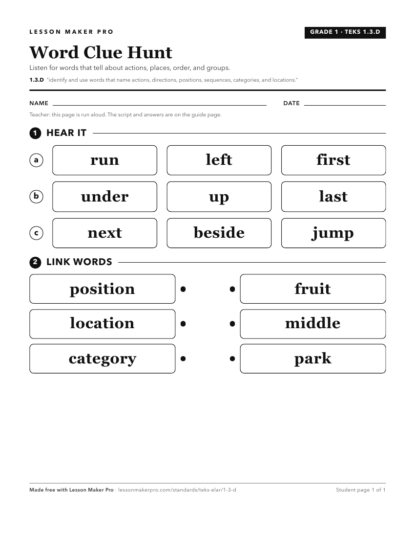 Preview of the 1.3.D printable worksheet