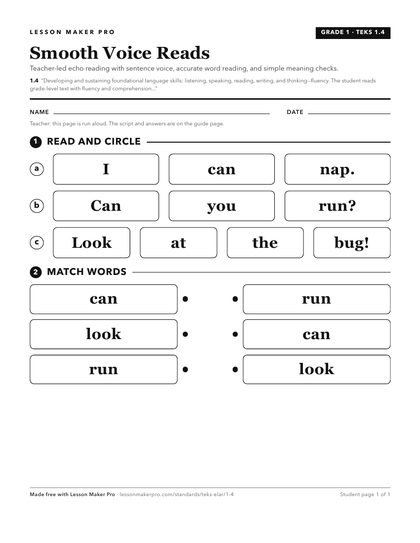 Preview of the 1.4 printable worksheet