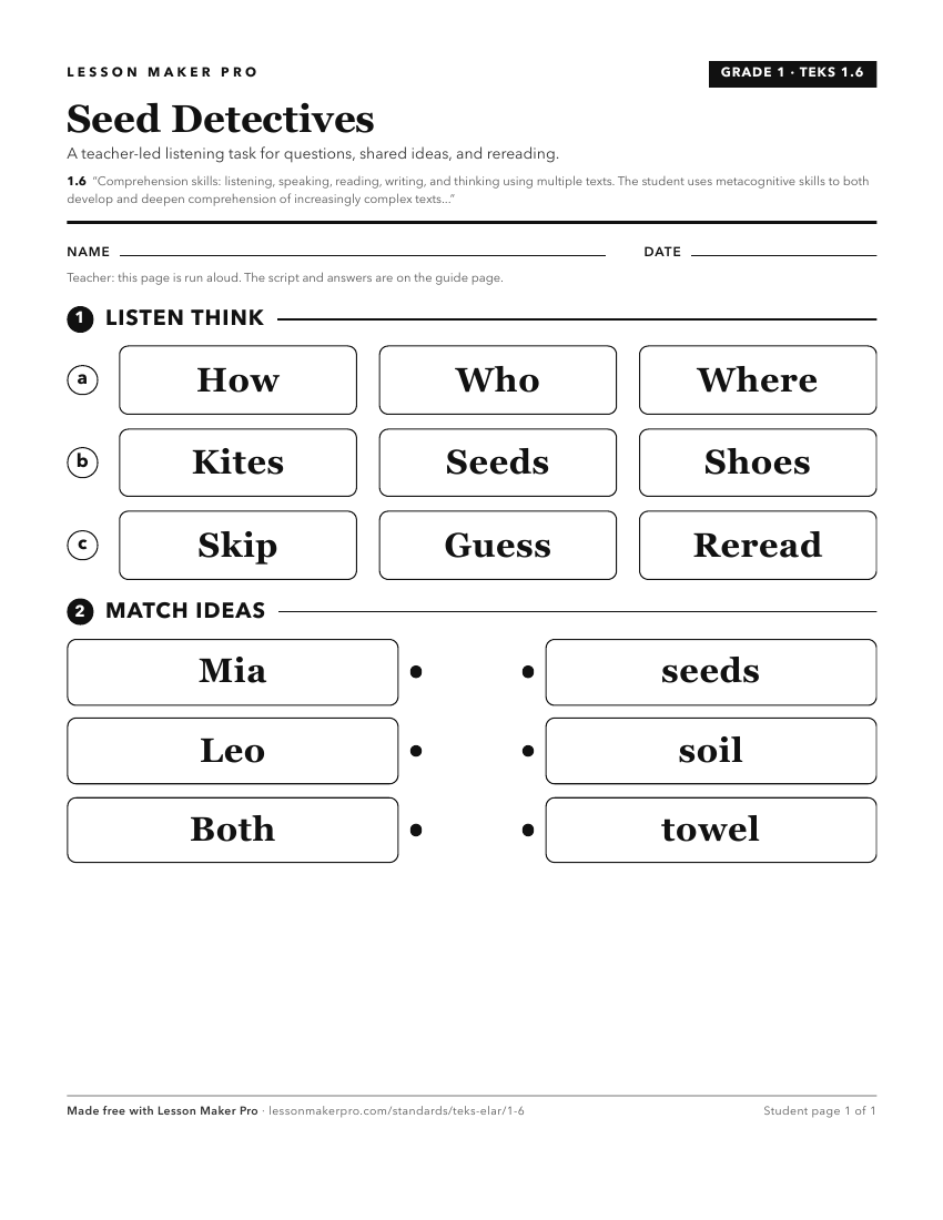 Preview of the 1.6 printable worksheet