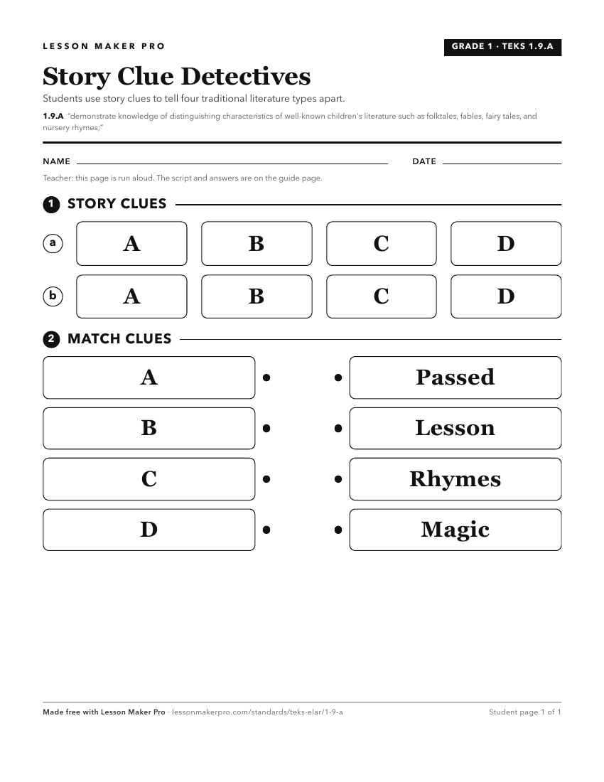 Preview of the 1.9.A printable worksheet