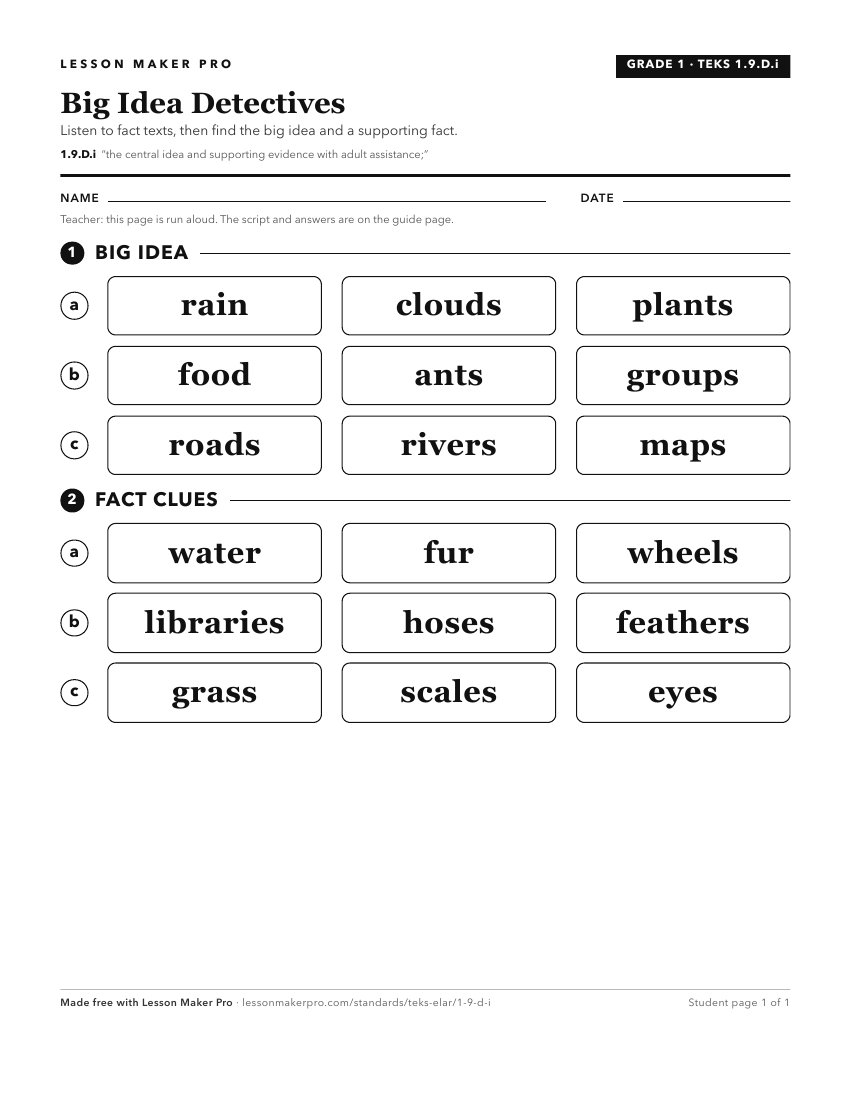 Preview of the 1.9.D.i printable worksheet