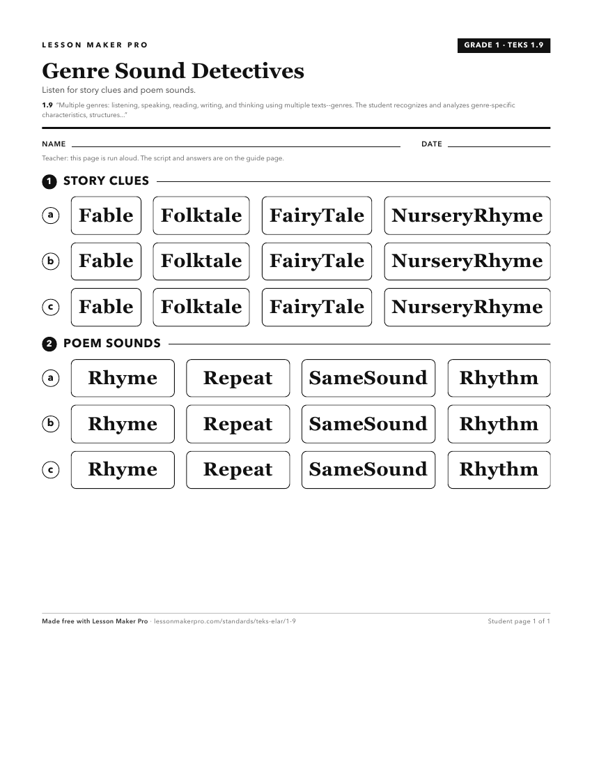 Preview of the 1.9 printable worksheet