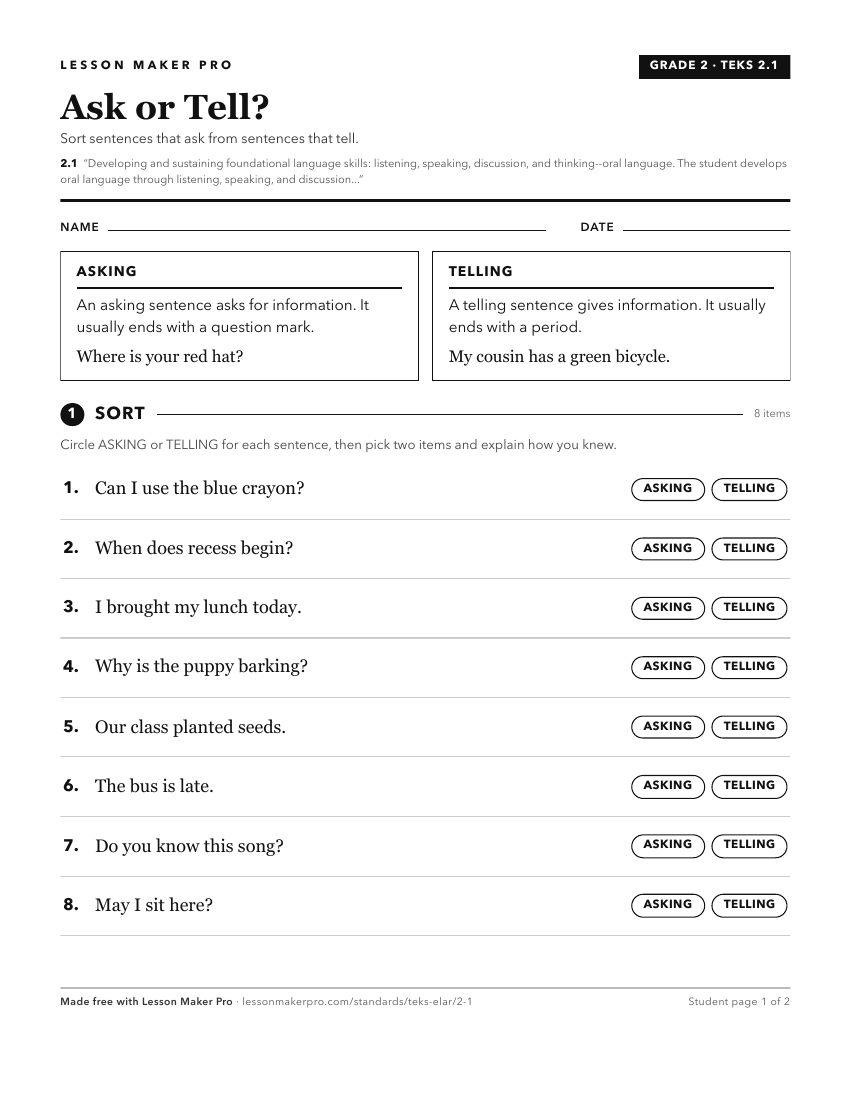 Preview of the 2.1 printable worksheet