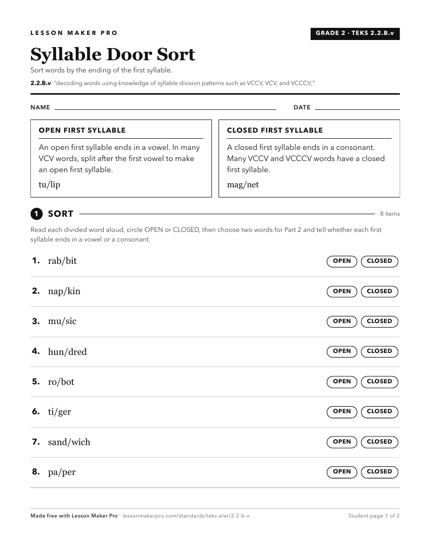 Preview of the 2.2.B.v printable worksheet