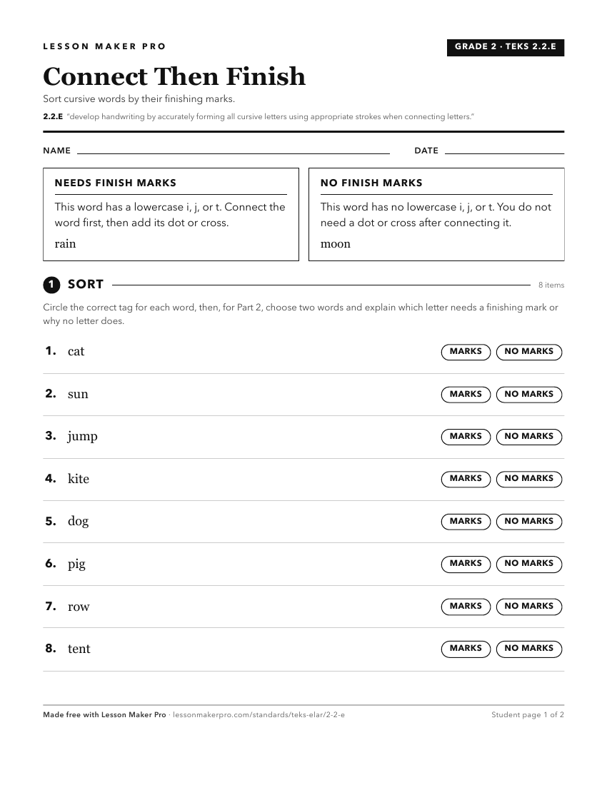 Preview of the 2.2.E printable worksheet